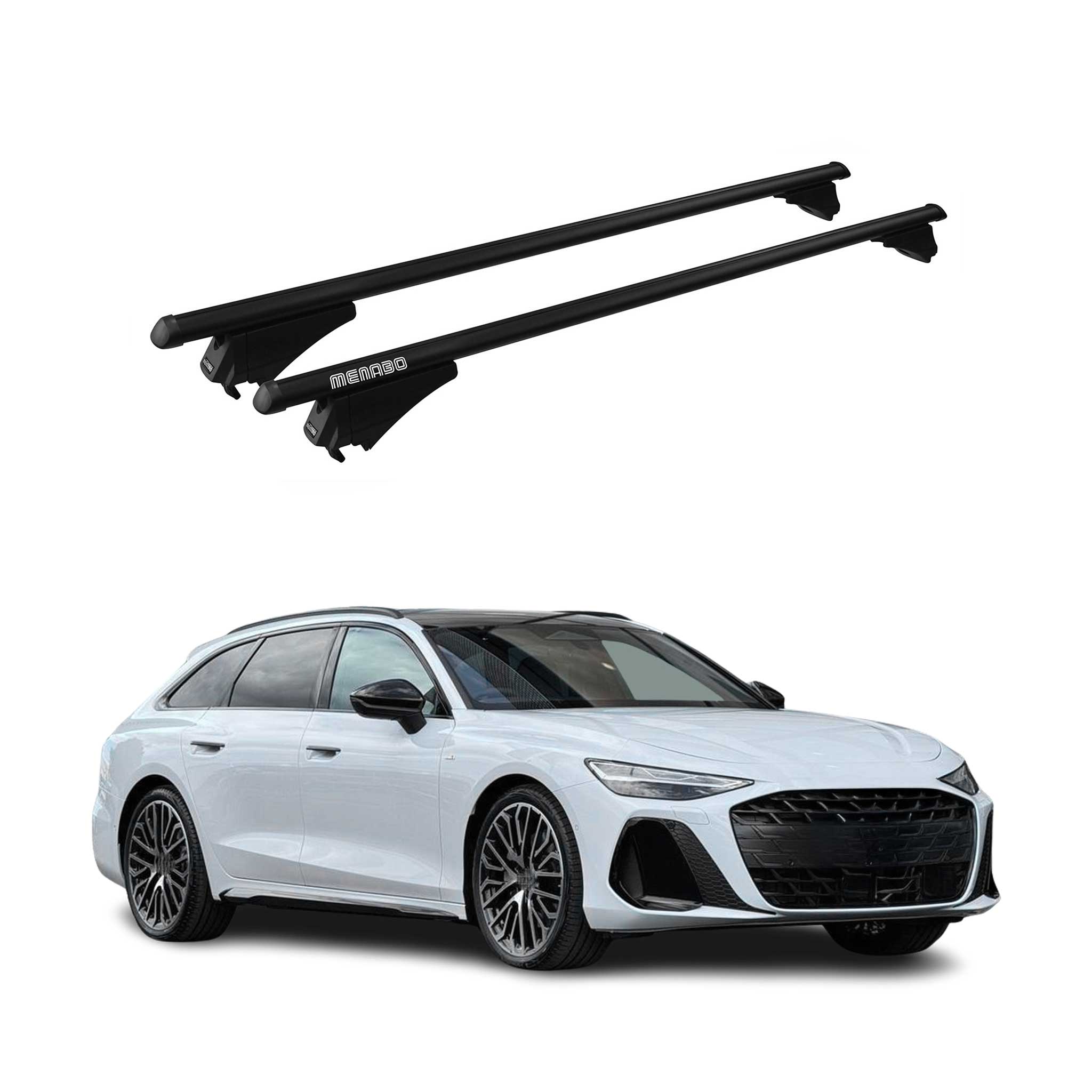 Tiger Barres de toit transversales pour Audi A6 C9 Avant 2025-2026 Alu Noir 2x