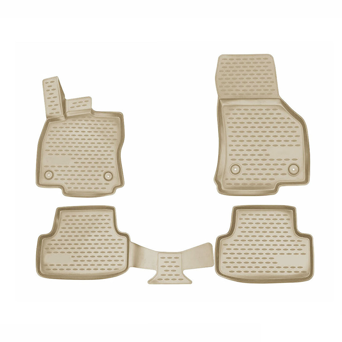 OMAC 3D Tapis de sol pour Audi A3 8V Sportback Berline 2012-20 caoutchouc Beige