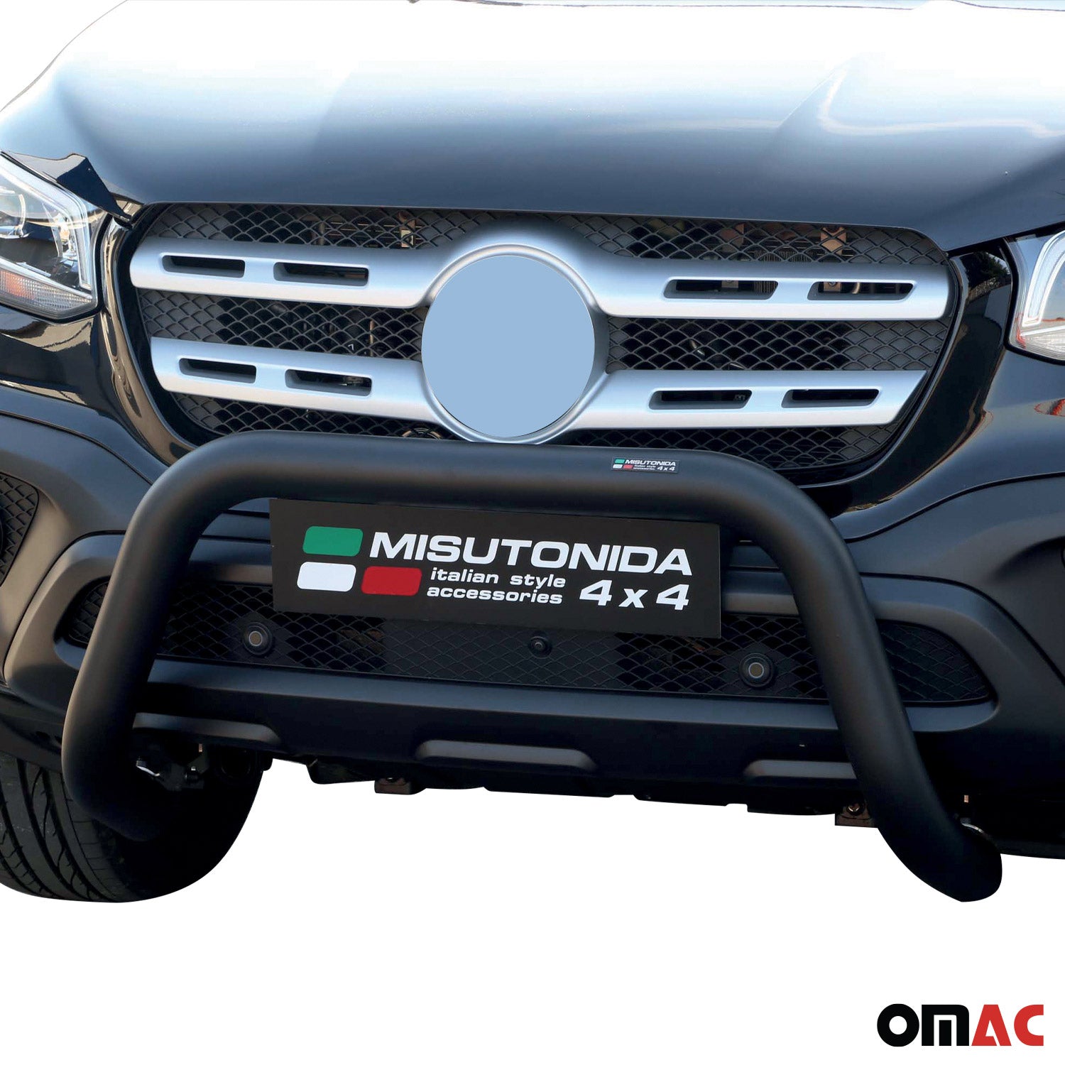 Pare-buffle Avant pour Mercedes Classe X 2017-2020 76 mm en Acier Noir