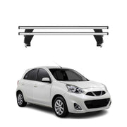 Menabo Barres de toit Transversales pour Nissan Micra 2017-2023 Gris ABE 2x