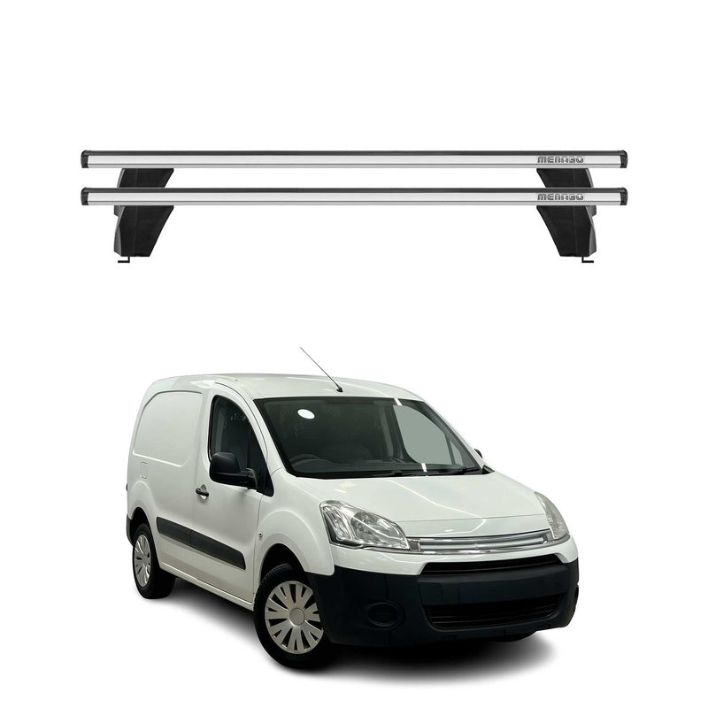 Menabo Barres de toit Transversales pour Citroen Berlingo II B9 2008-2018 Gris