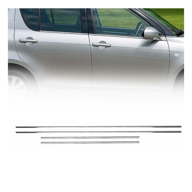 Baguettes pour contour Latéraux pour Suzuki Swift 2010-2017 en acier inox chrome