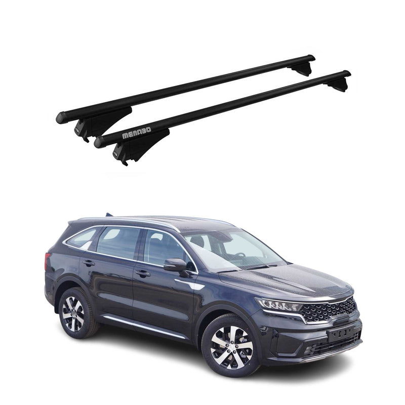 Tiger Barres de toit transversales pour Kia Sorento Hybrid 2020-2024 Noir
