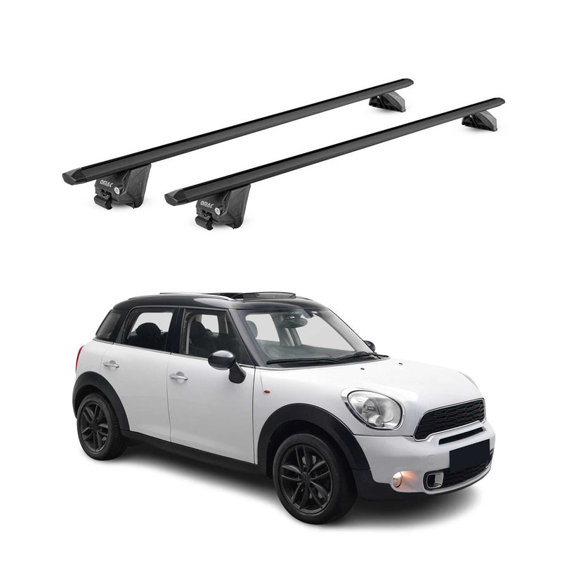 Barres de toit transversales pour Mini Countryman R60 F60 2010-2025 Alu Noir ABE