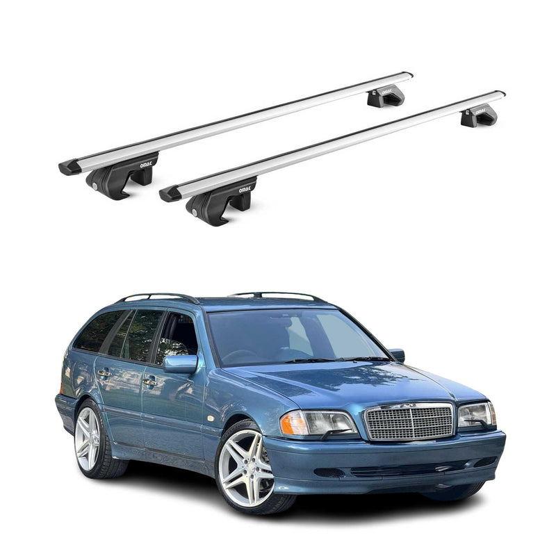 Barres de toit transversales pour Mercedes Classe C S202 S204 S203 1993-2014 ABE