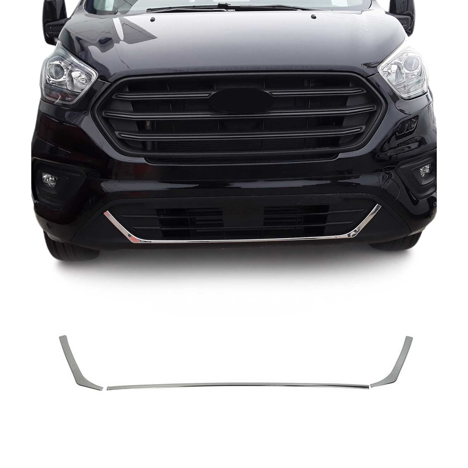 Moulure de Grille de Calandre pour Ford Transit Custom 2017-2022 Chromé 3Pcs