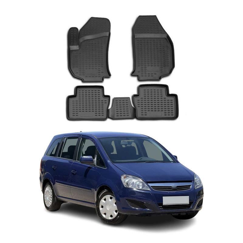 Tapis de Sol pour Opel Zafira B 2005-2014 TPE Noir