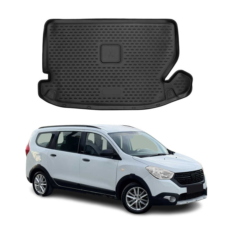 Tapis de Coffre pour Dacia Lodgy 2017-2022 TPE Noir