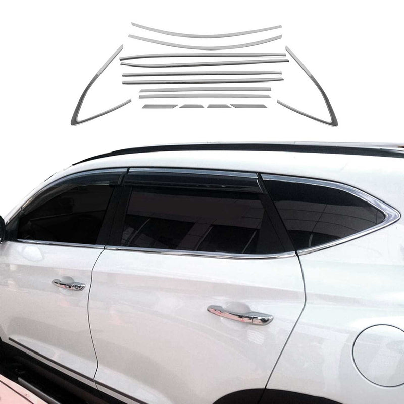 Garniture de Fenêtre pour Hyundai Tucson SUV 2015-2021 Acier Inox 14Pcs