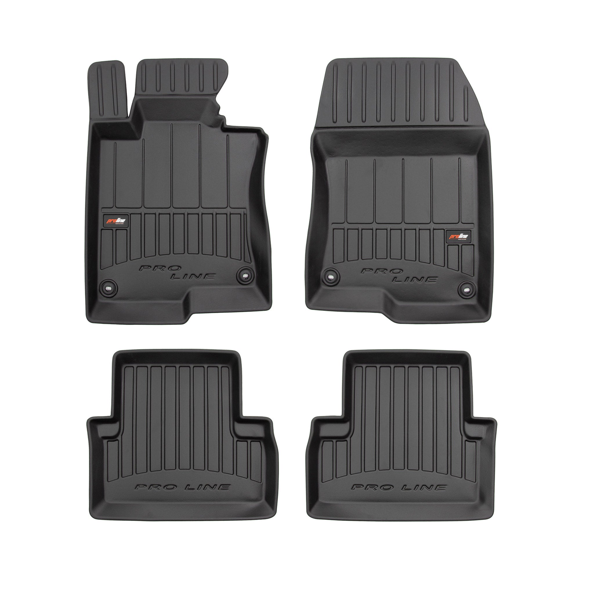 OMAC Tapis de sol en caoutchouc pour Honda Accord VIII 2008-2015 Noir Premium