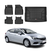 Kit Tapis de Sol et Coffre pour Opel Astra K 2015-2022 TPE Noir