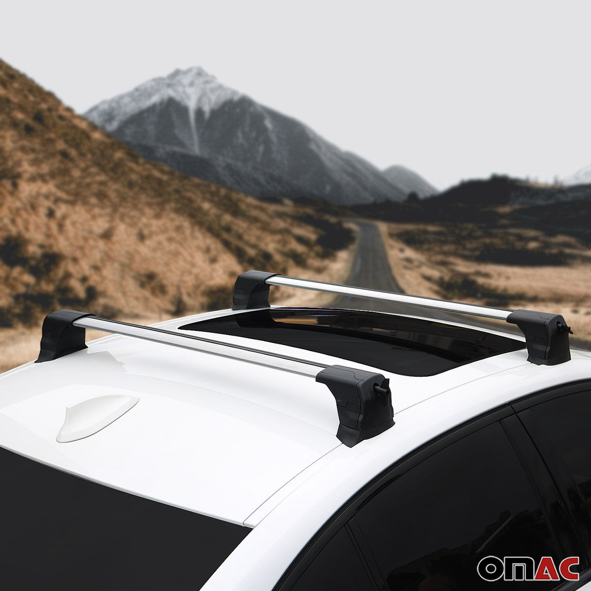 Barres de Toit Transversales pour Dacia Dokker Ludospace 2012-2021 en Alu Gris
