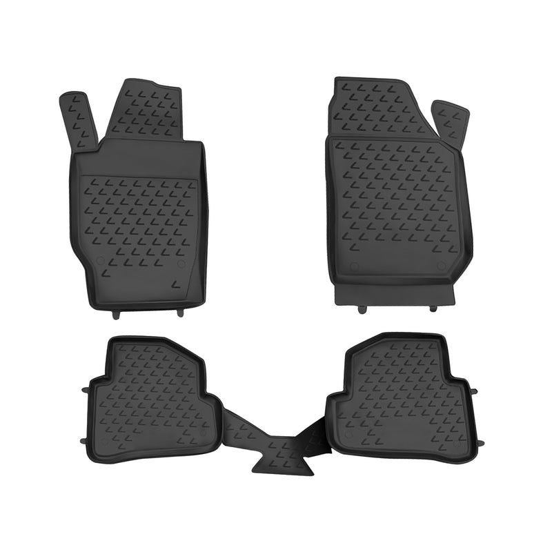 Tapis de sol pour Skoda Fabia 2007-2014 en caoutchouc TPE 3D Noir 4Pcs