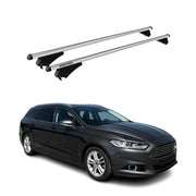 Tiger Barres de toit transversales pour Ford Mondeo Break 2014-2022 Alu Gris 2x
