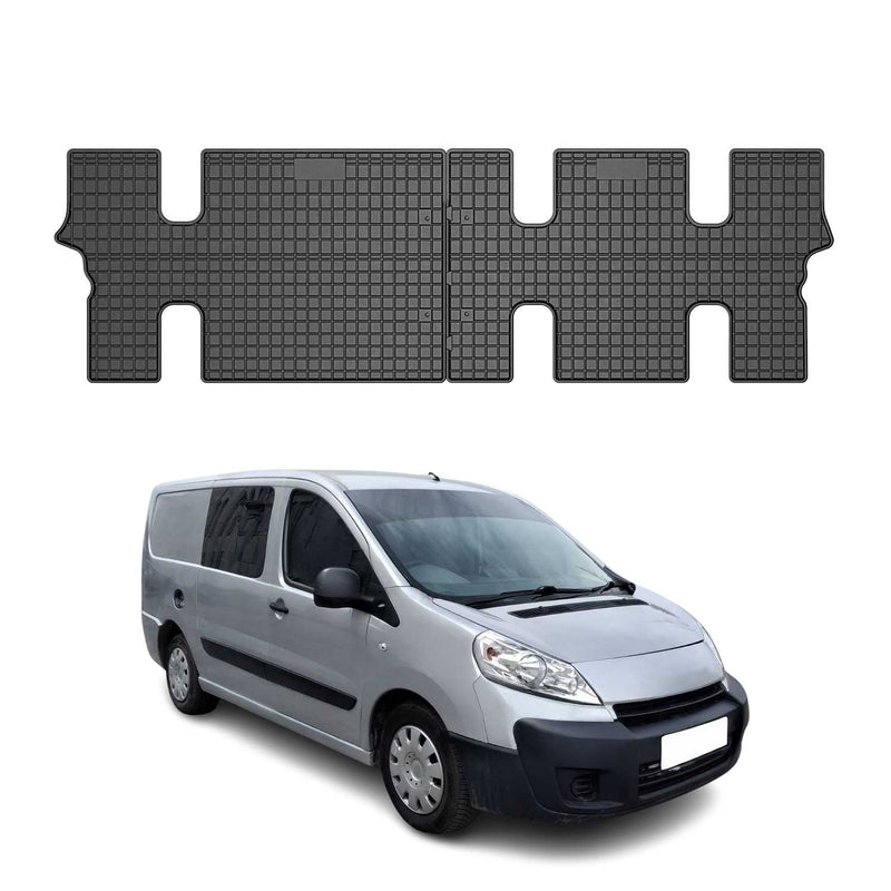 Tapis de Sol pour Peugeot Expert II 2007-2016 Convient à 3ème rangée Noir