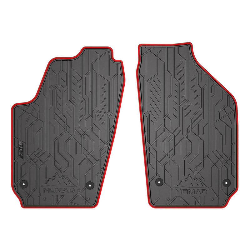 Tapis de Sol de Voiture pour Skoda Fabia I 1999-2008 Caoutchouc Noir-Rogue 2Pcs