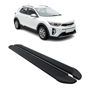 Marchepieds Latéraux pour Kia Stonic 2017-2026 Noir Aluminium 2Pcs