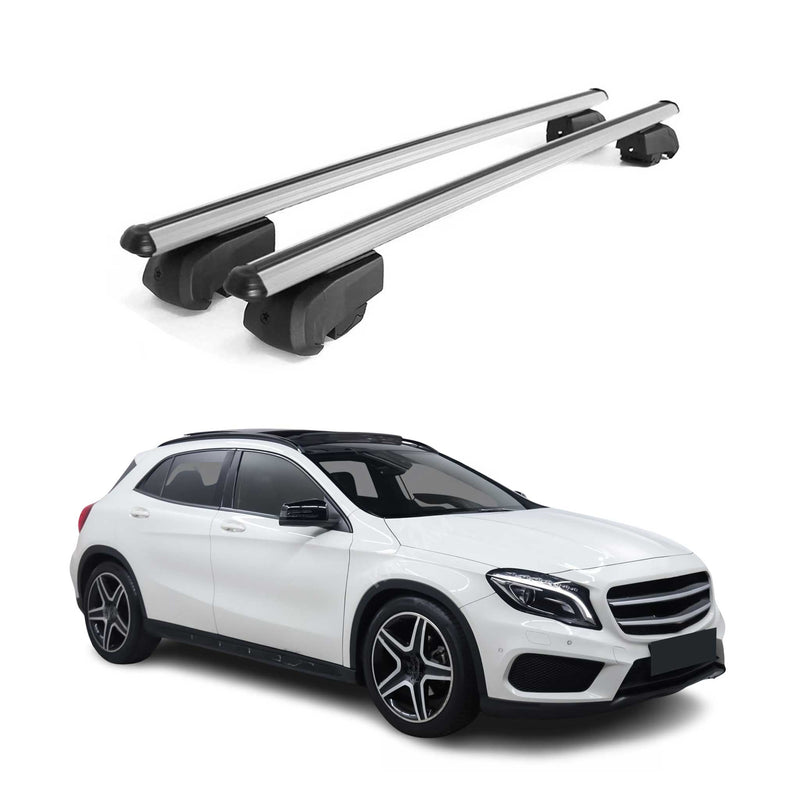 Barres de toit Transversales pour Mercedes GLA X156 2013-2020 Alu Gris ABE