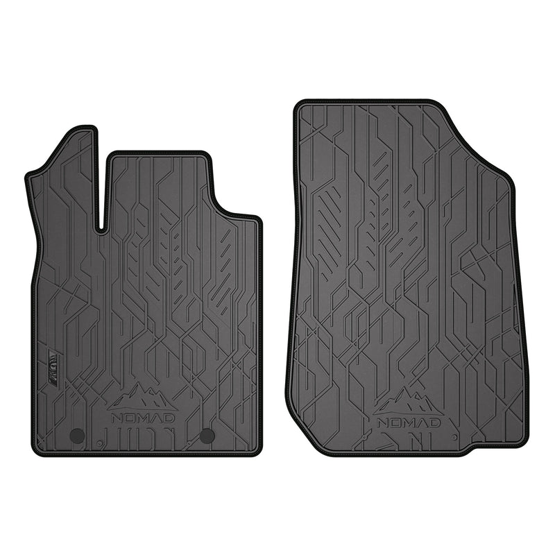 Tapis de Sol de Voiture pour Dacia Logan I 2008-2014 FL Caoutchouc 2Pcs Noir