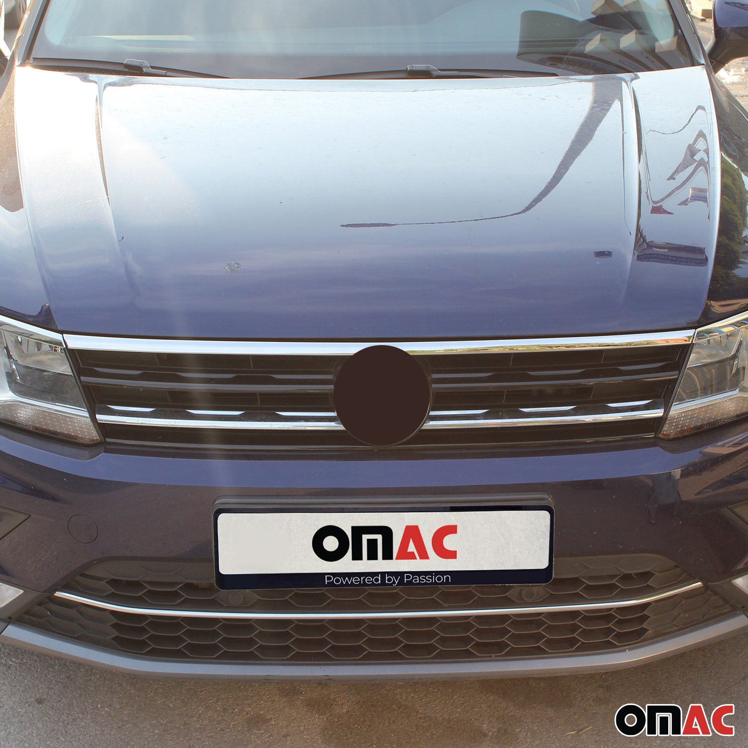 Moulure de Grille de Calandre pour VW Tiguan 2016-2020 Pre-FL Chromé 2Pcs