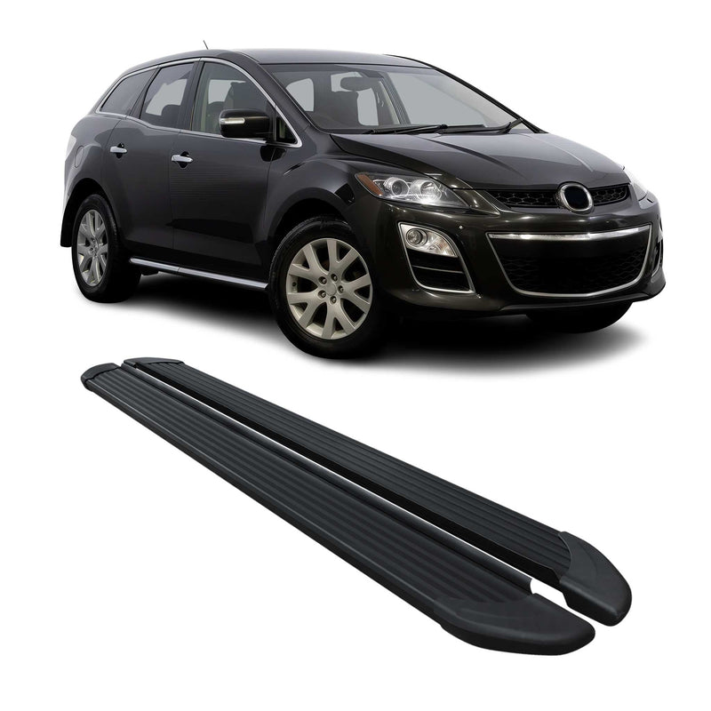 Marchepieds Latéraux pédale pour Mazda CX-7 2006-2012 Noir Aluminium 2Pcs