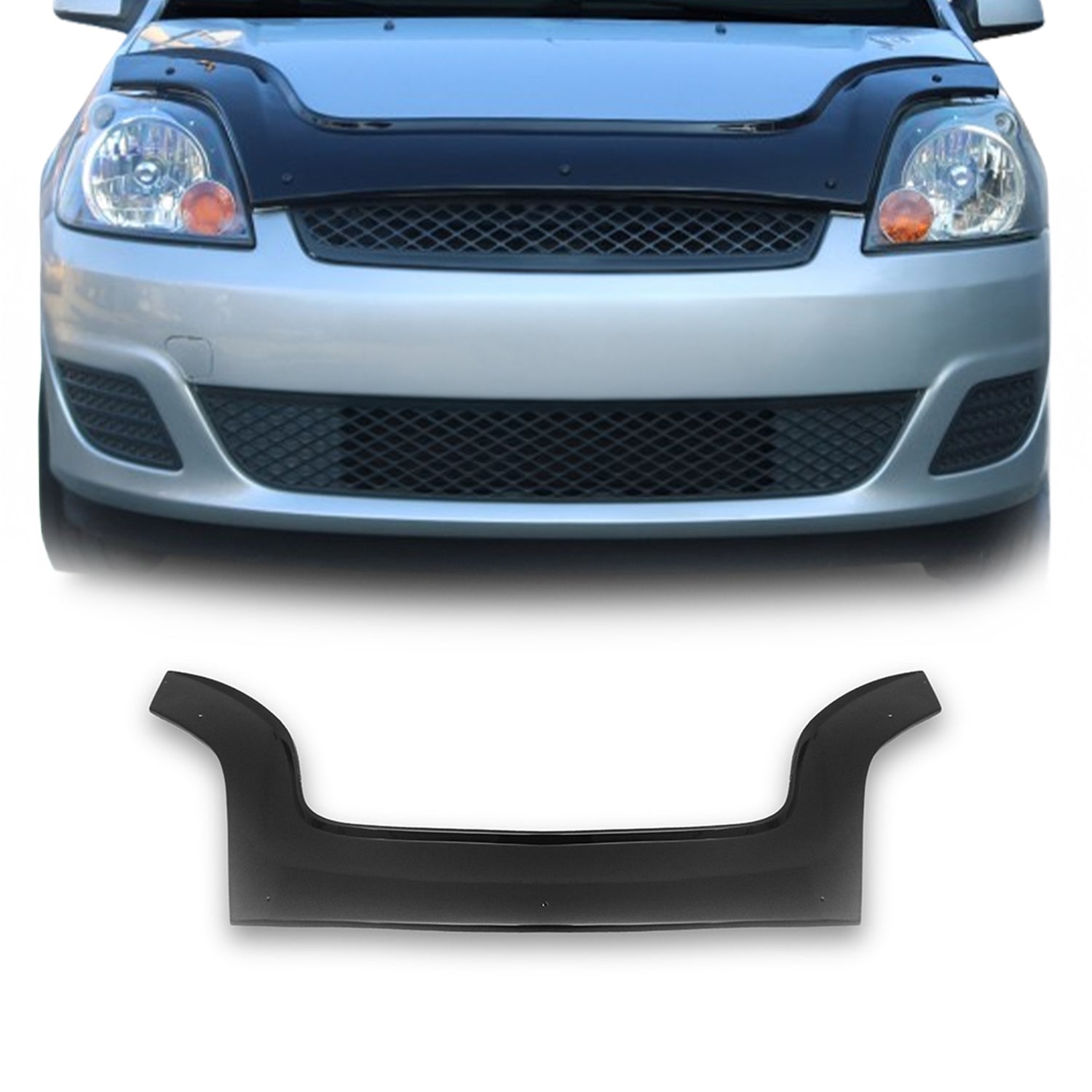 Déflecteurs de vent Pluie D'air pour Ford Fiesta MK5 2002-2008 Noir 2x