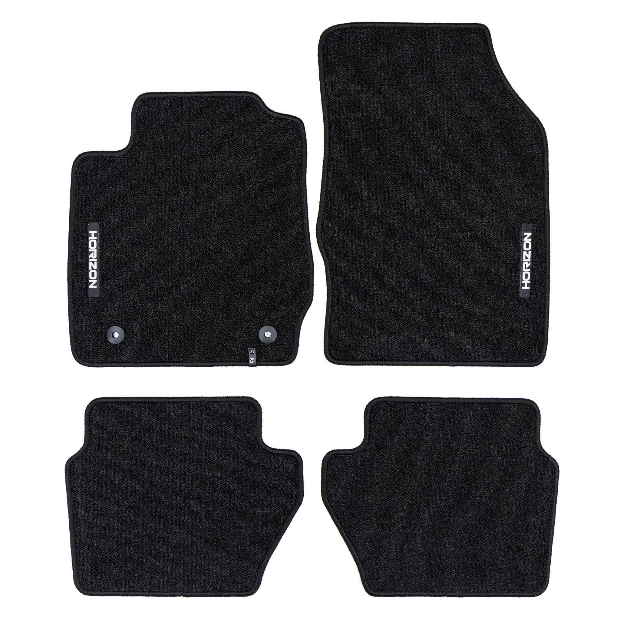Tapis de Sol de Voiture pour Ford Fiesta mk7 2017-2023 Velours Durable Noir 4Pcs