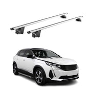 Barres de toit transversales pour Peugeot 3008 II 2016-2024 Alu Gris 2Pcs ABE