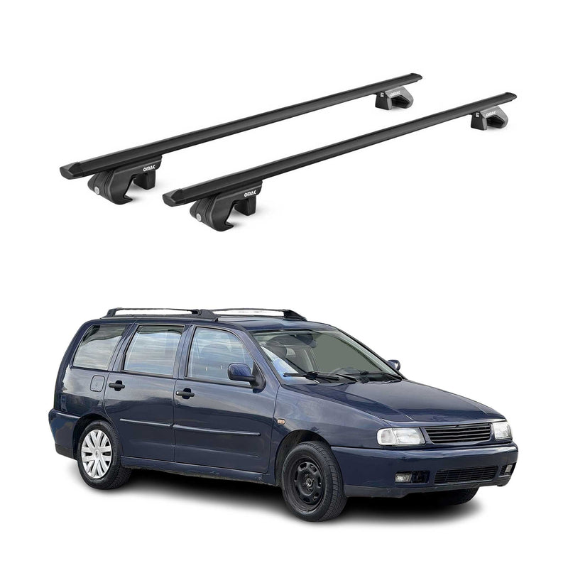 Barres de toit transversales pour VW Polo III SW 6N 1996-2001 5P Alu Noir 2x ABE