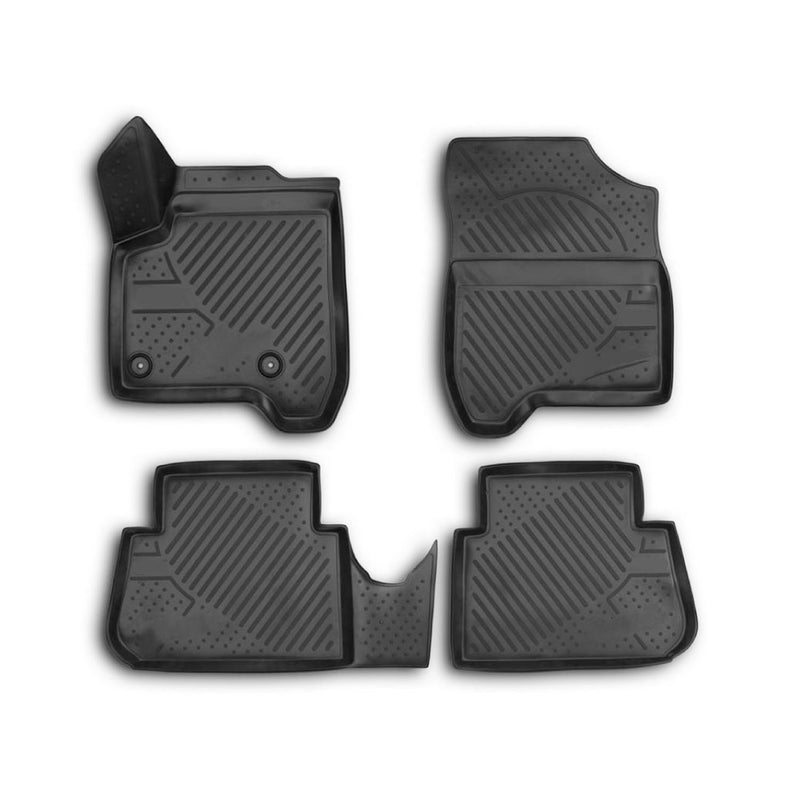 Tapis de sol pour Citroen C3 Picasso 2009-2016 en caoutchouc TPE 3D Noir 4Pcs