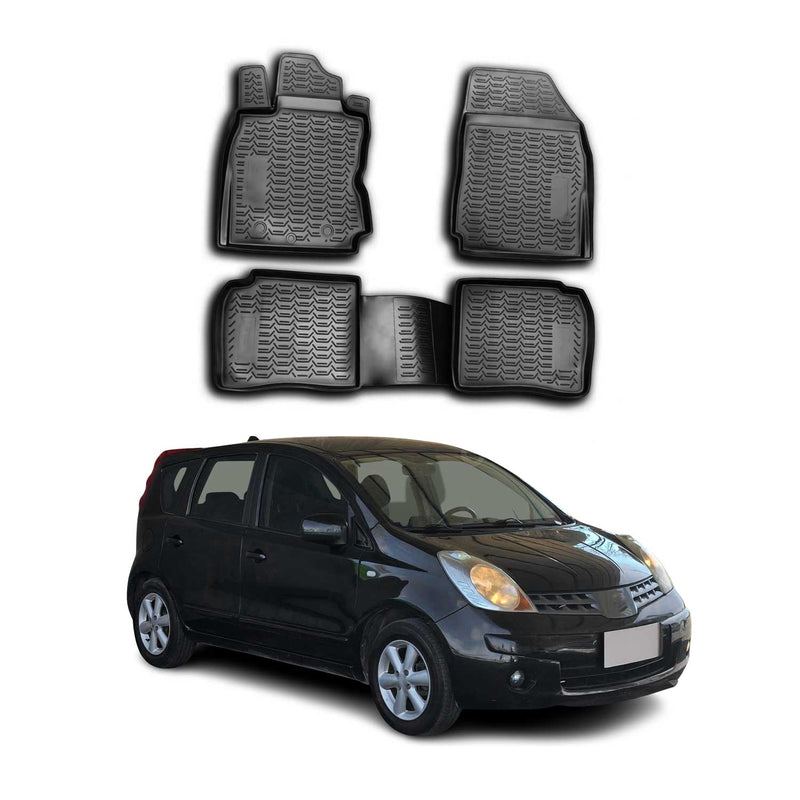Tapis de Sol pour Nissan Note 2005-2013 TPE Noir