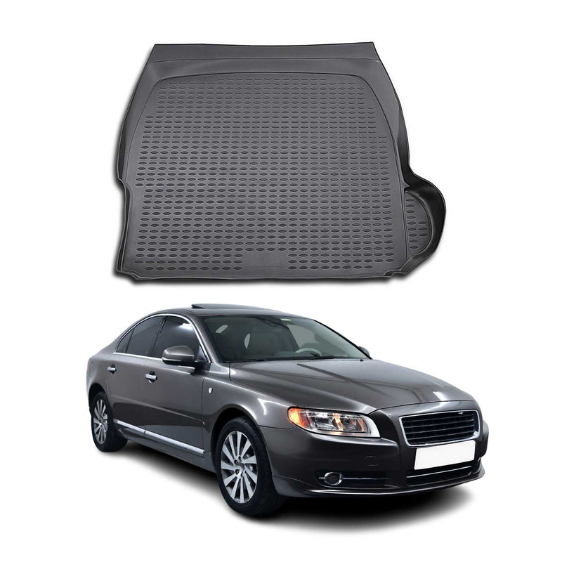 Tapis de Coffre pour Volvo S80 2006-2016 TPE Noir