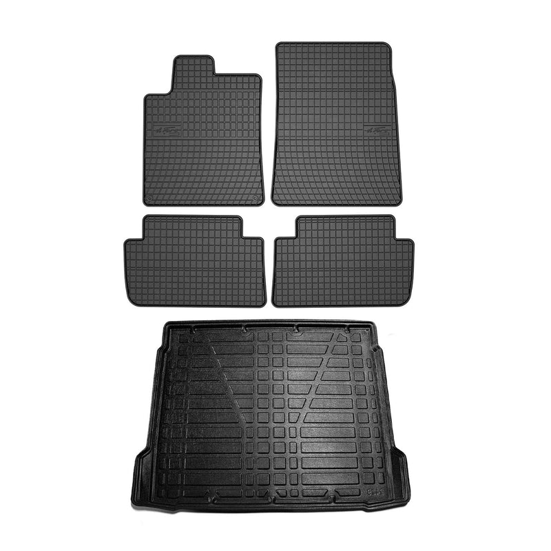 Kit Tapis de sol et coffre pour Citroen C5 2001-2018 Berline TPE Noir