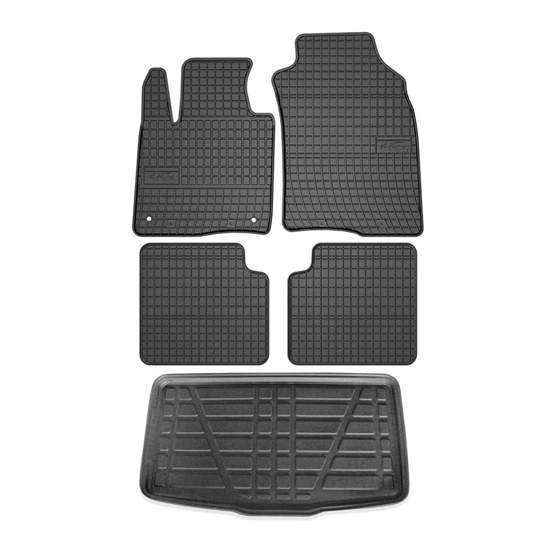 Kit Tapis de sol et coffre pour Fiat Panda 2012-2024 TPE Noir