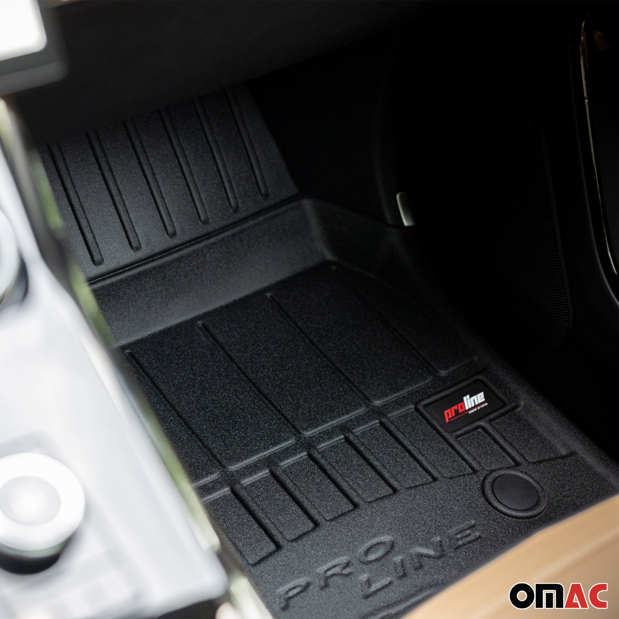 OMAC Tapis de sol en caoutchouc pour KIA Optima 2014-2019 Noir Premium