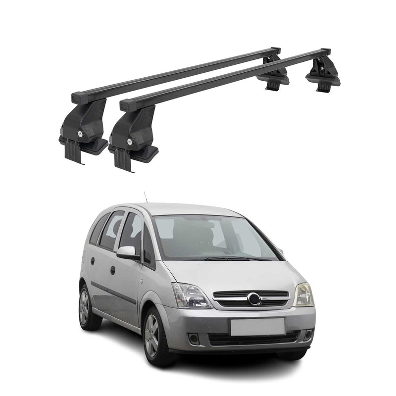 Barres Transversales Menabo pour Opel Meriva 2003-2009 Noir