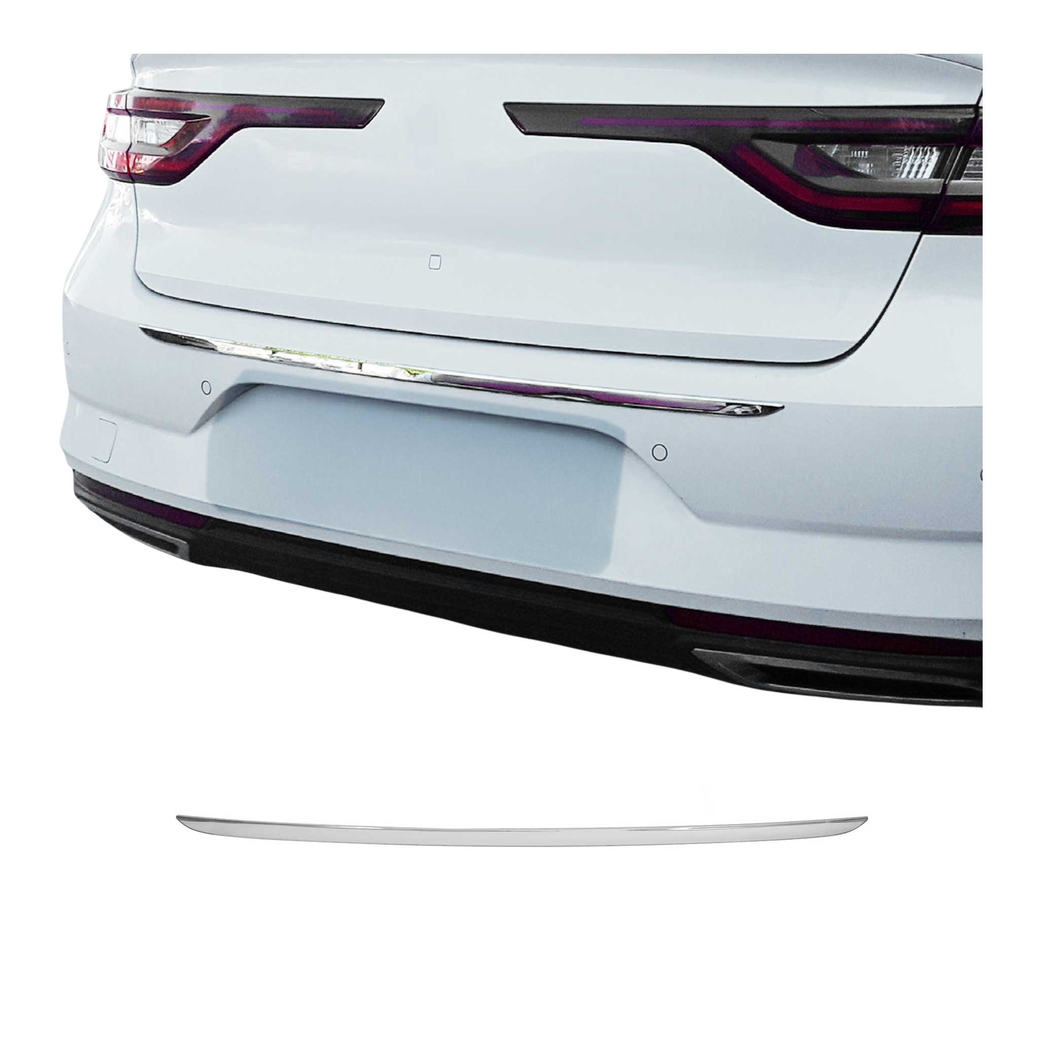 Arrière coffre couvercle moulure pour Renault Talisman 2015-2022 inox chromé