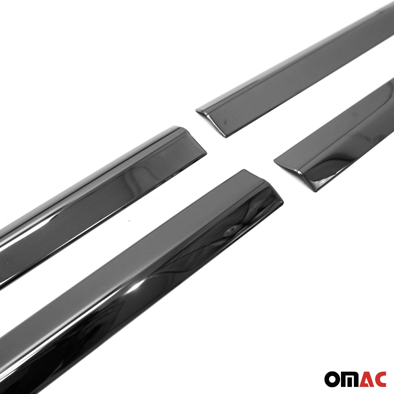 Garniture Baguette de porte latérale pour Fiat 500X 2015-2026 inox Foncé 4Pcs