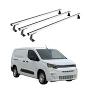 Barres de toit transversales pourCitroen Berlingo K9 2018-2025 Aluminium Gris 3x