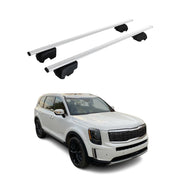 Barres de toit Transversales pour Kia Telluride 2020-2023 Fer Argent ABE