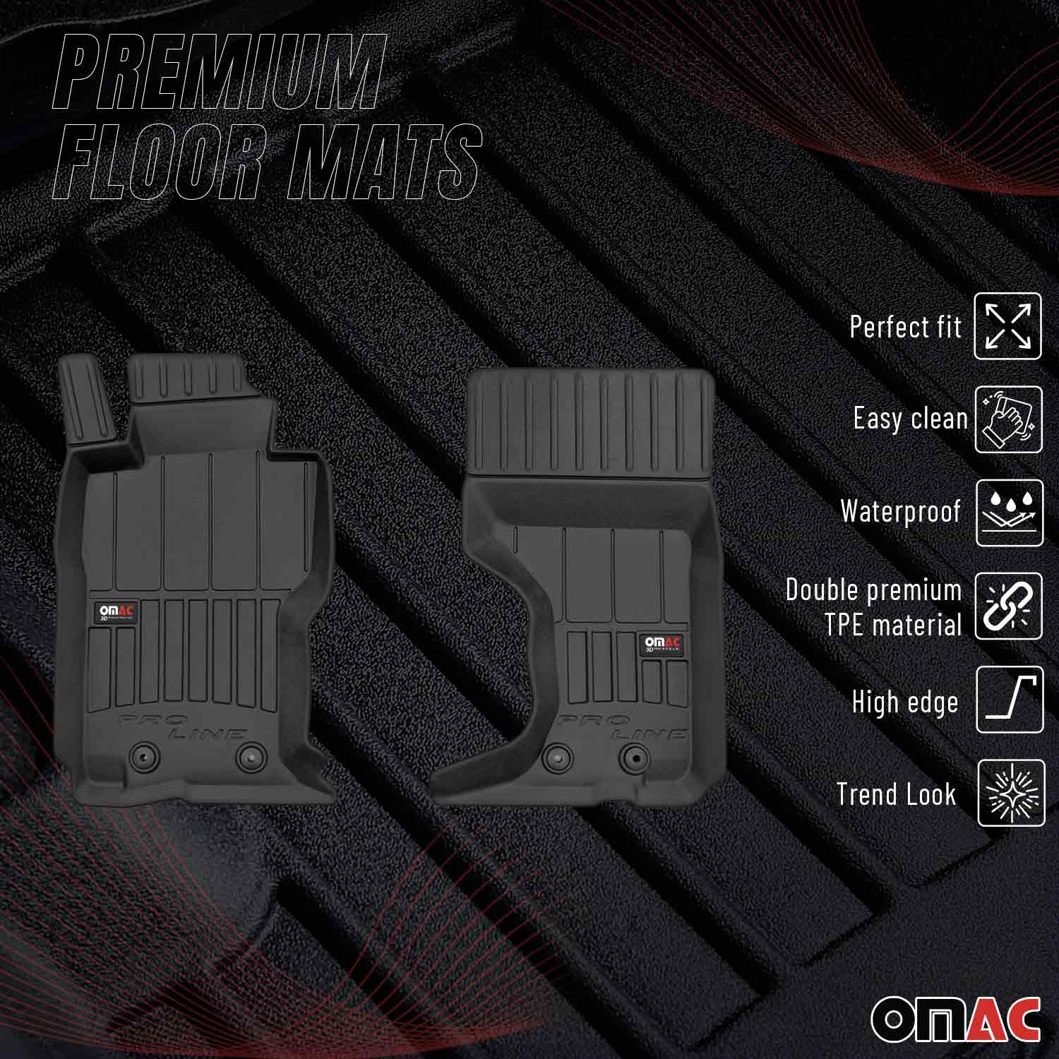 OMAC Tapis de sol en caoutchouc pour Mazda MX-5 IV 2015-2026 Noir Premium