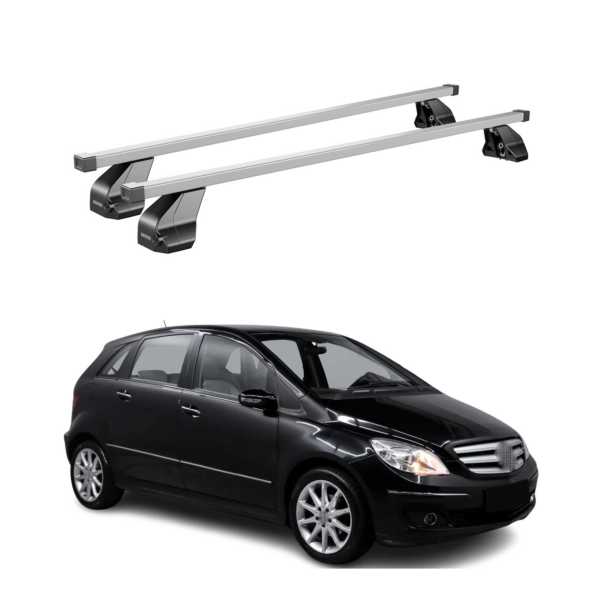 Barres de toit transversales pour Mercedes Classe B W245 2005-2011 Gris