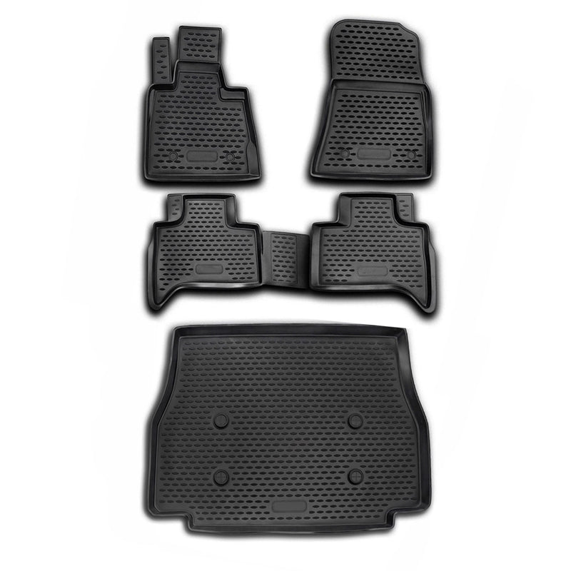 Kit Tapis de sol et coffre pour BMW X5 E53 1999-2006 en Caoutchouc TPE Noir