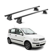 Barres de toit transversales acier pour Fiat Panda II 2003-2012 TÜV Noir 2Pcs
