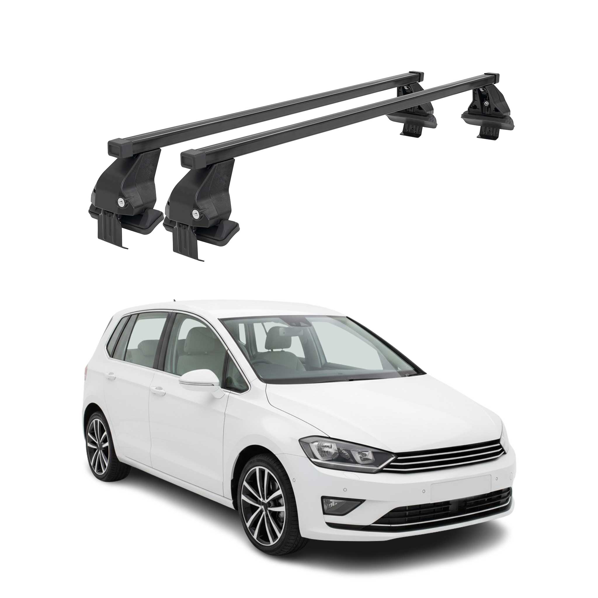 Barres Transversales Menabo pour VW Golf VIII 2019-2026 Noir