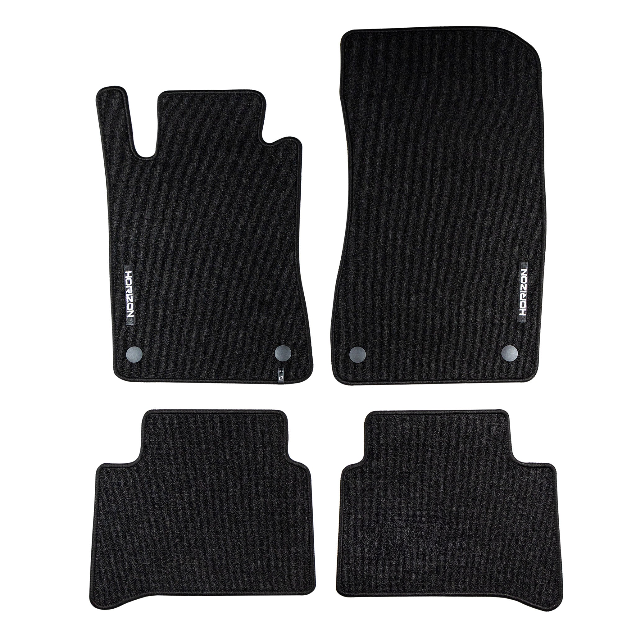 Tapis de sol pour Mercedes-Benz Classe E W211 S211 2002-2009 Velours Noir 4Pcs