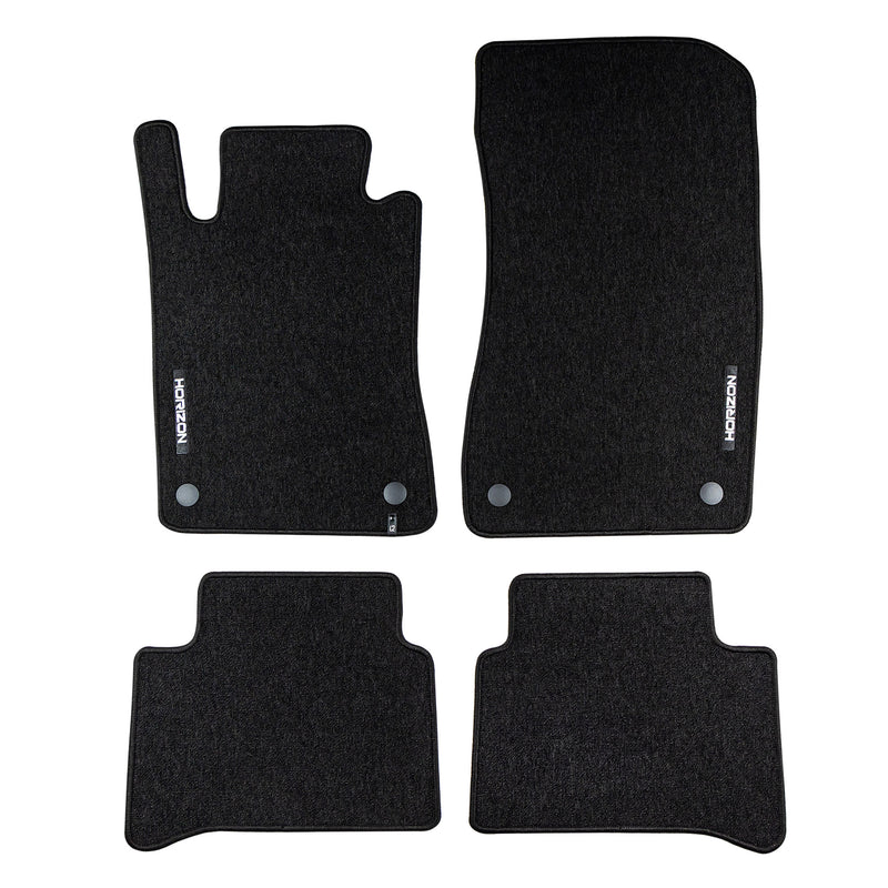 Tapis de sol pour Mercedes-Benz Classe E W211 S211 2002-2009 Velours Noir 4Pcs