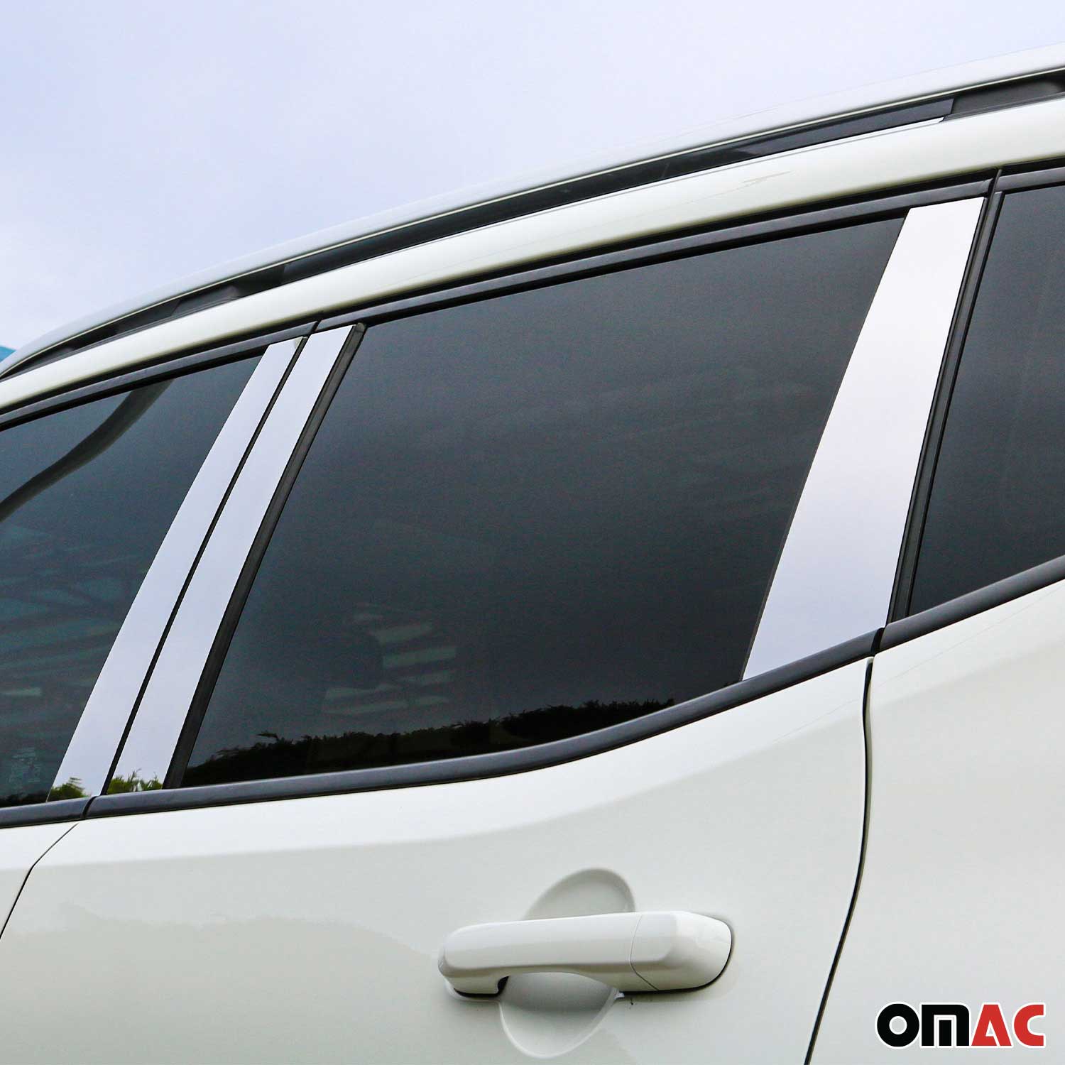 Couverture Garniture de pilier B pour Jeep Compass 2016-2025 en acier inox 6Pcs