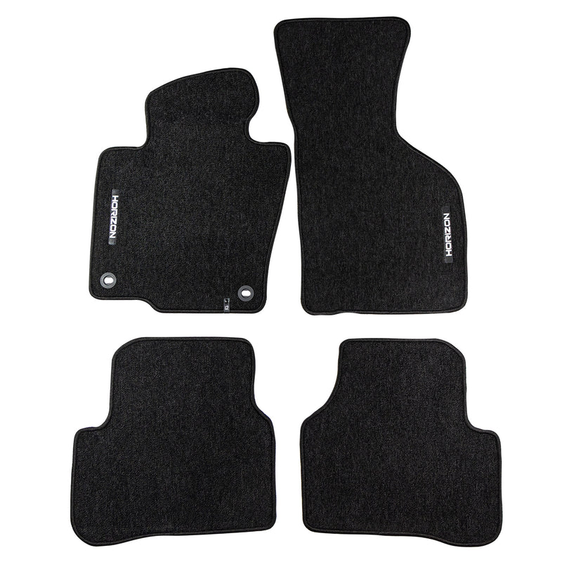 Tapis de sol pour VW Passat B6 2005-2010 / Passat B7 2010-2014 Velours Noir 4Pcs