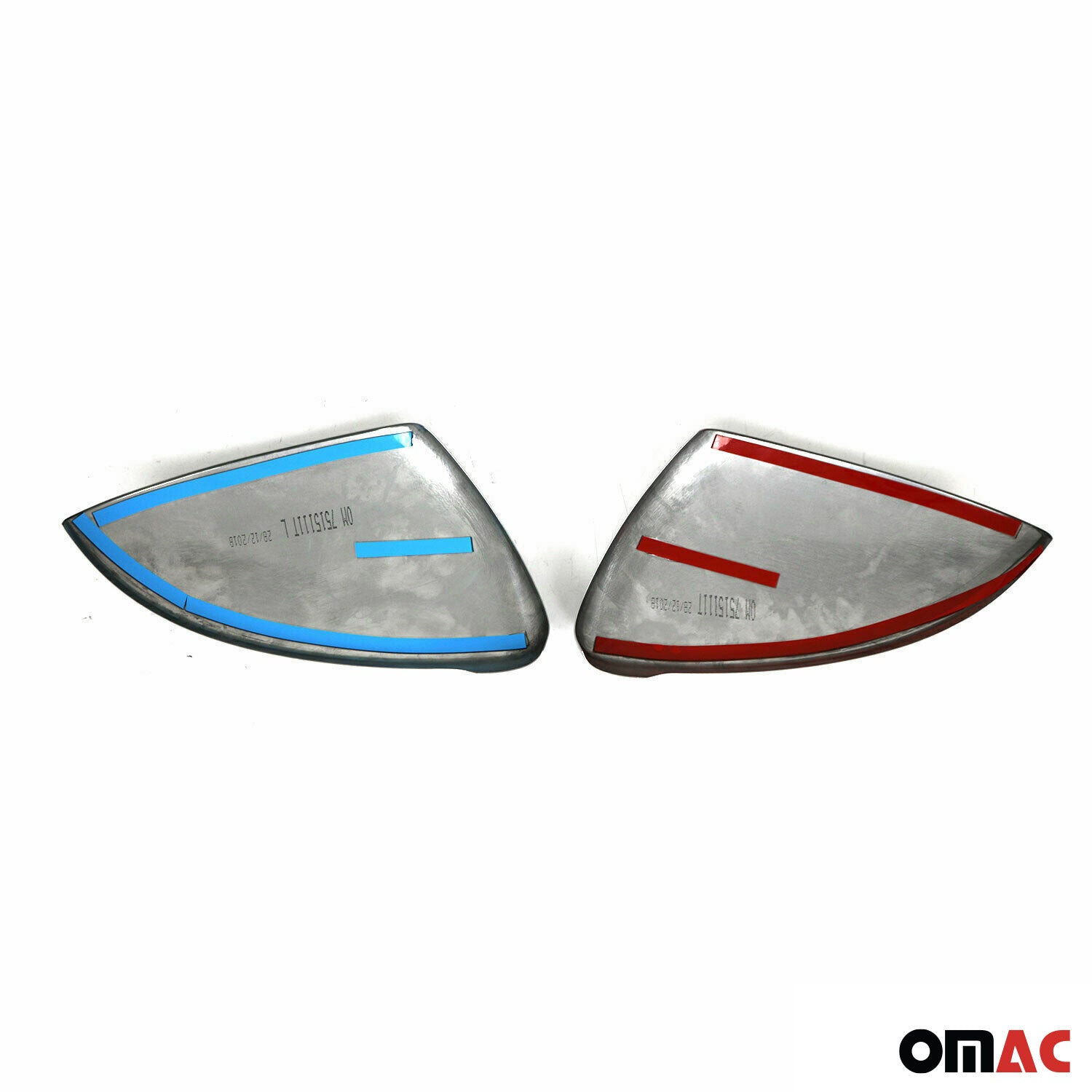 Coques de Rétroviseurs pour VW Touran 5 T1 en Acier Inoxydable Chromé Argent